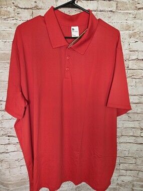 All In Motion Mens Polo Shirt Size 2XL Short Sleeve 3/4 Button Up